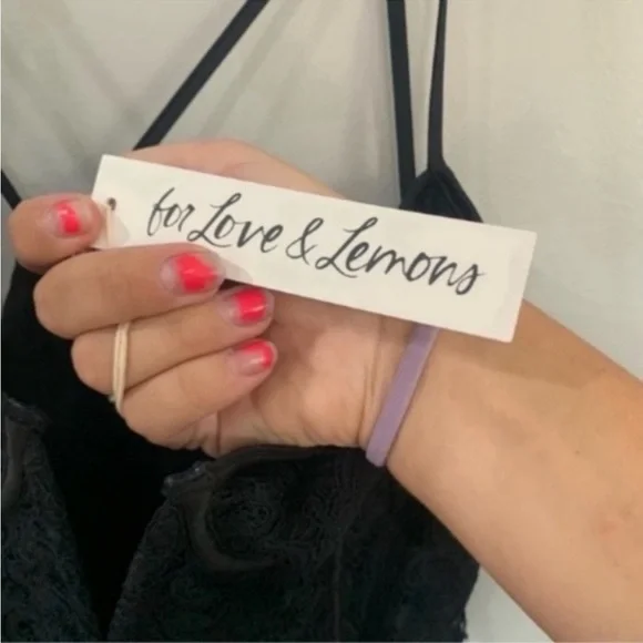 NWT For Love And Lemons Dress Julia Mini Bodycon in Black Lace - Picture 11 of 11